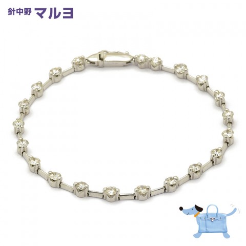 ダイヤモンドのステーションブレスレットを高価買取いたしました。サムネイル