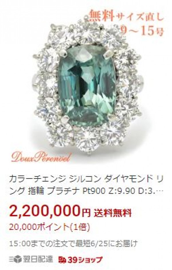 ジルコンのリングを入荷しました。サムネイル